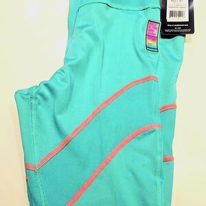 Zumba Turquoise High-Waisted Leggings